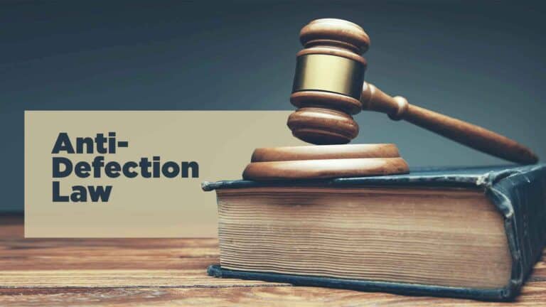 What is the Anti-defection law?