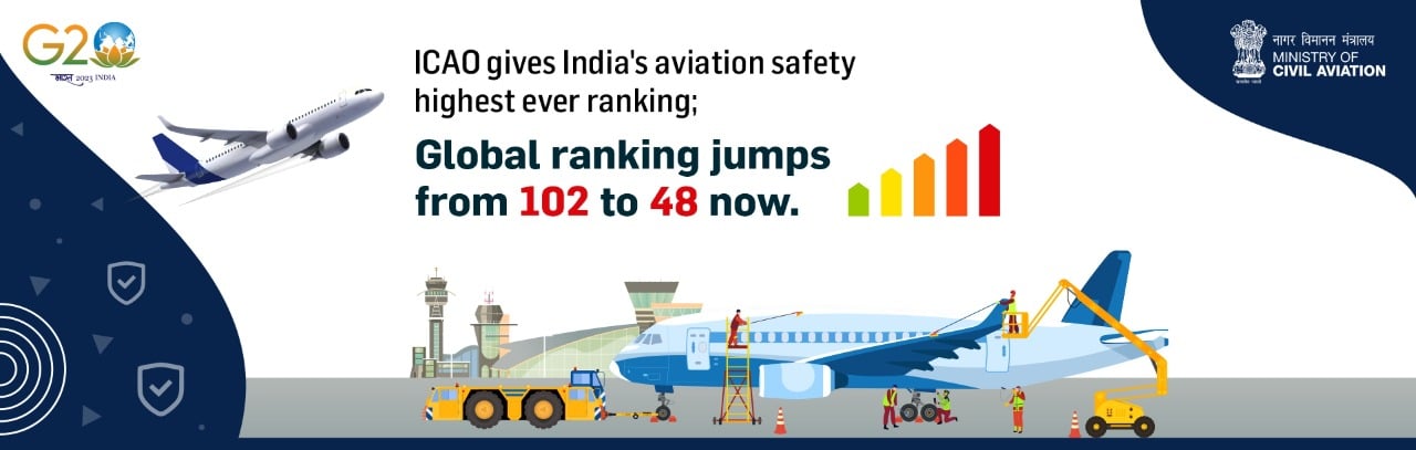 India gets best-ever aviation safety rank