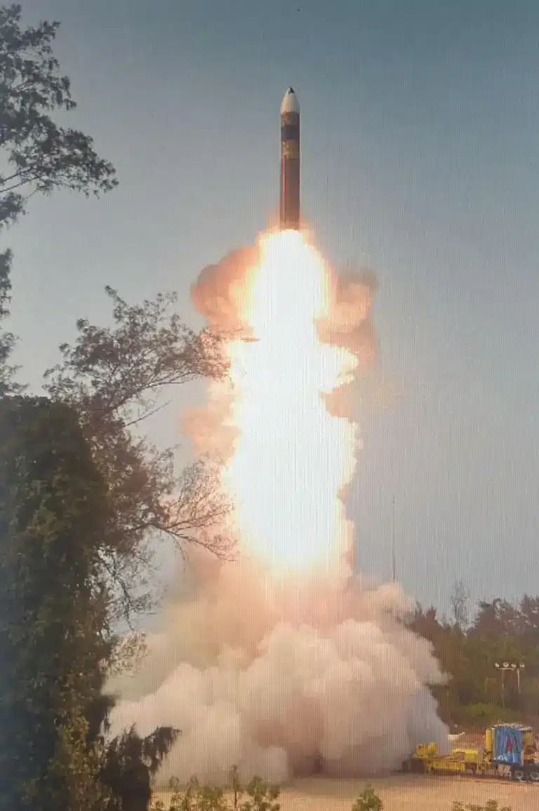 India Successfully Test Fires Agni-V Ballistic Missile
