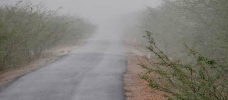 Landfall of a cyclone