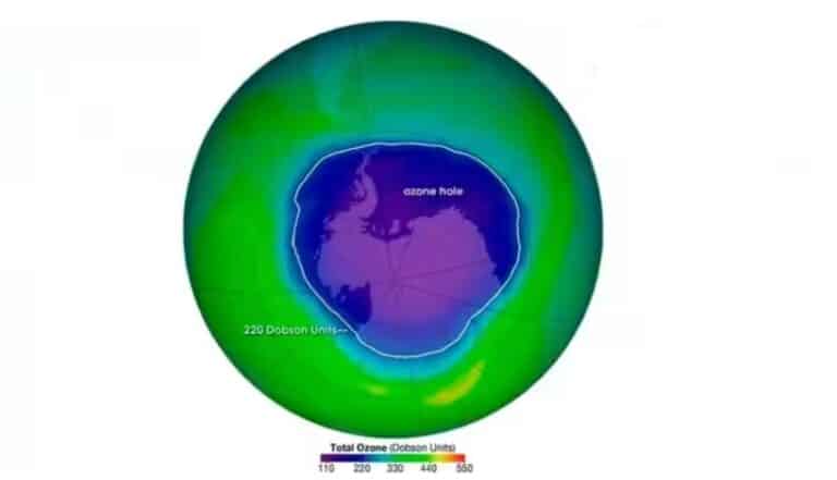 Large Ozone Hole detected over Antarctica