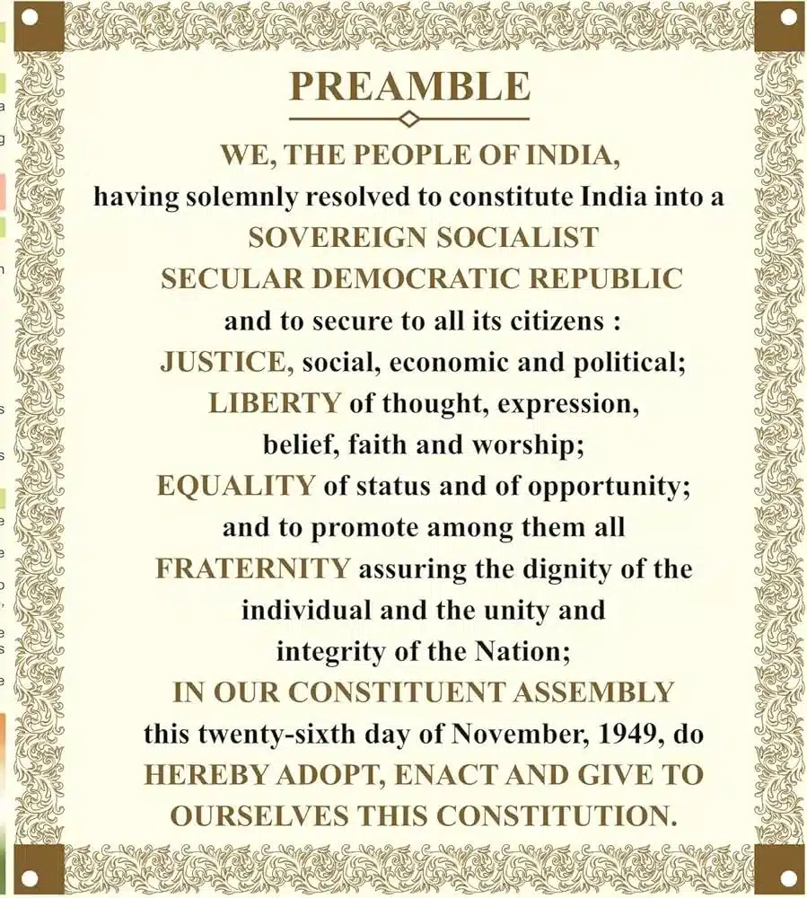 Preamble of the Indian Constitution
