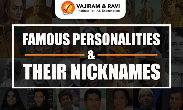 Famous Personalities & their Nicknames