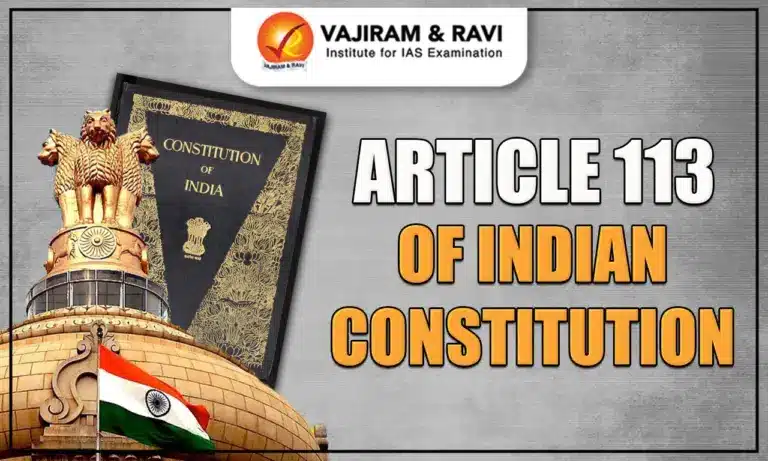 Article 113 of Indian Constitution