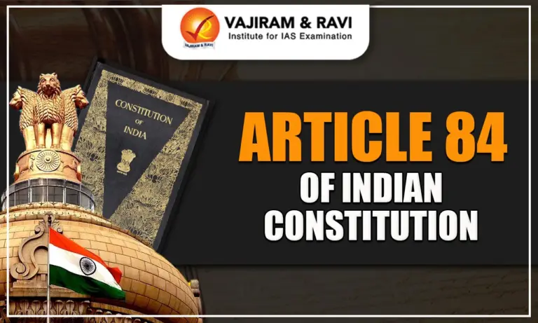 Article 84 of Indian Constitution