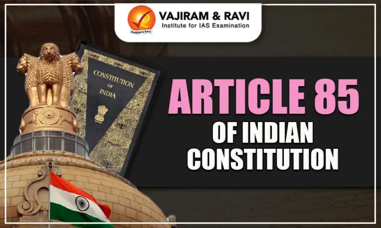 Article 85 of Indian Constitution