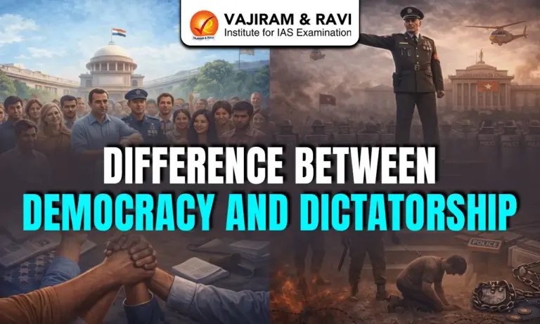 Difference between Democracy and Dictatorship