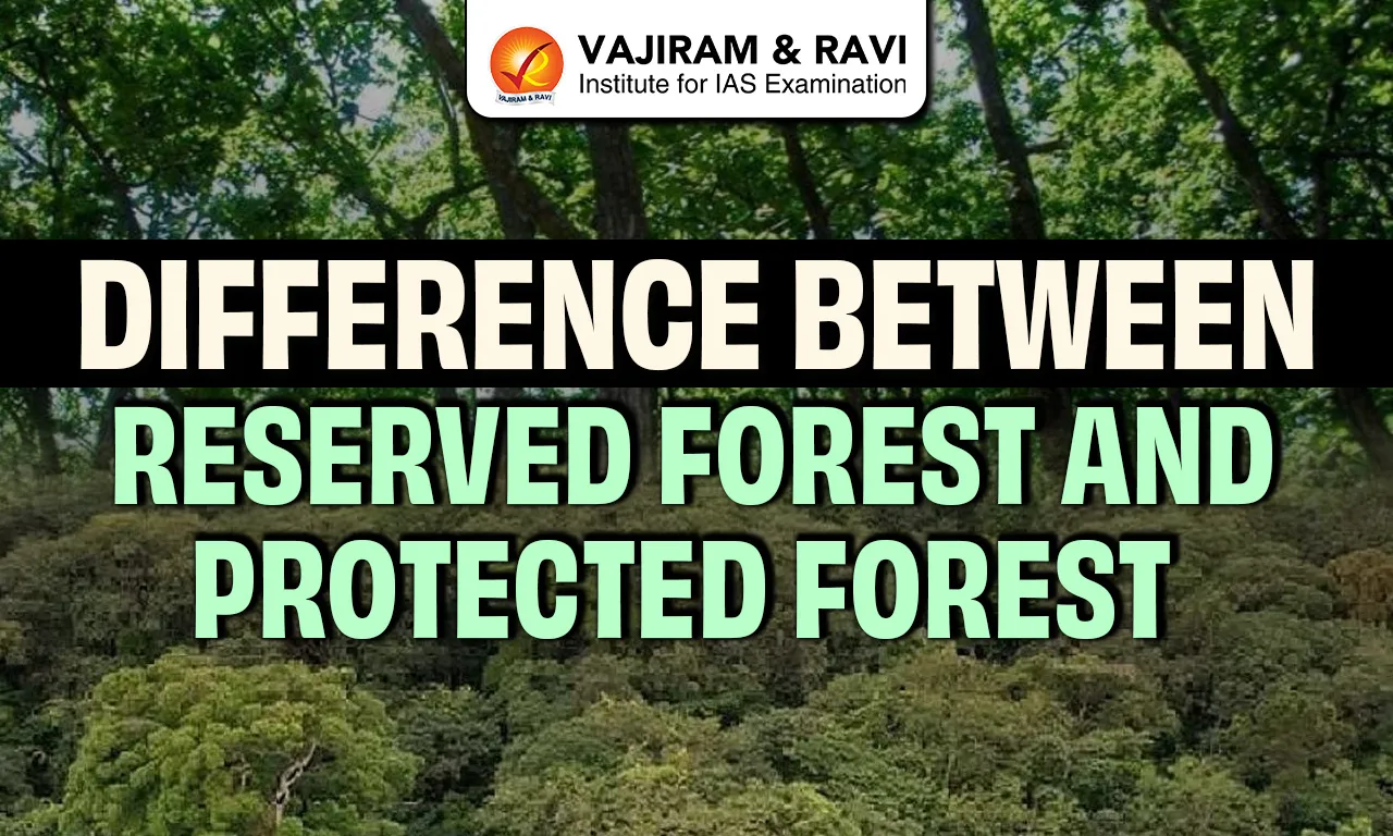Difference between Reserved Forest and Protected Forest