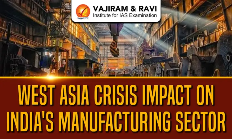 West Asia Crisis Impact on India's Manufacturing Sector
