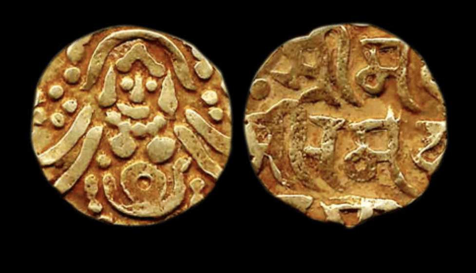 Lakshmi coin of Muhammad of Ghor, inscribed with “Sri Mahamada Vin Sam” in Nagari script