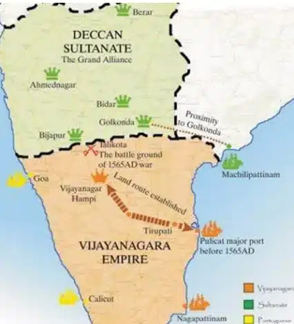 Map of Vijayanagar Empire