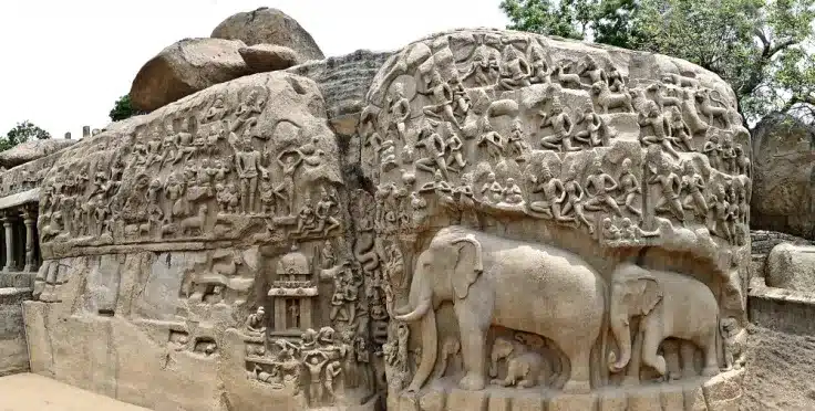 Pallava Sculpture, Arjuna’s Penance