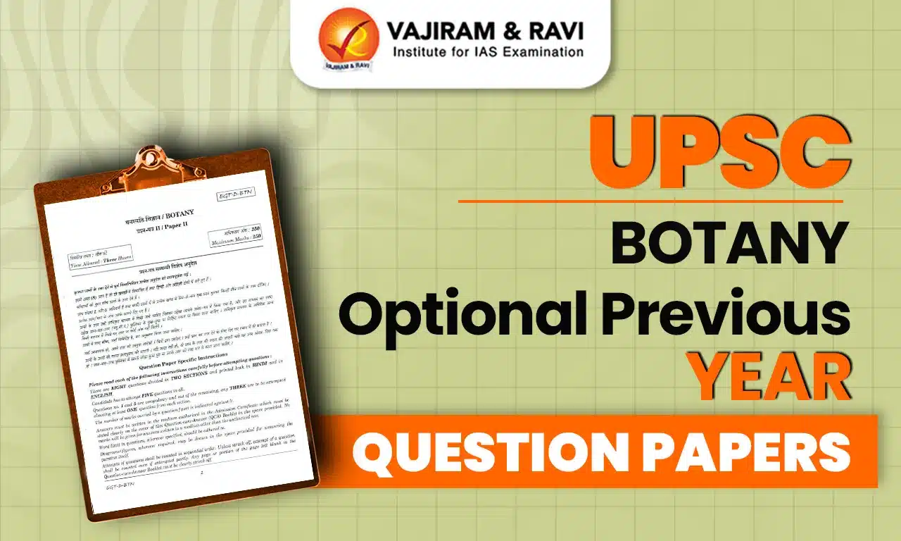 UPSC Botany Optional Previous Year Question Papers