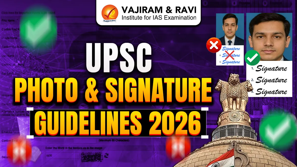 UPSC Photo and Signature Guidelines 2026
