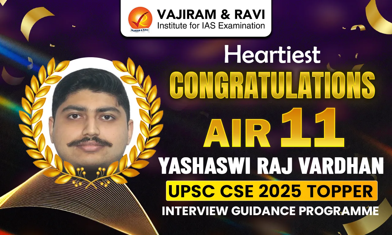 Yashaswi Raj Vardhan UPSC AIR 11 2025